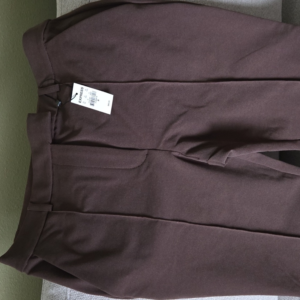 NWT Express Brown Slacks Boot Cut High Rise Medium